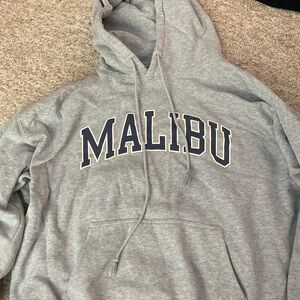 grey baggy Malibu hoodie